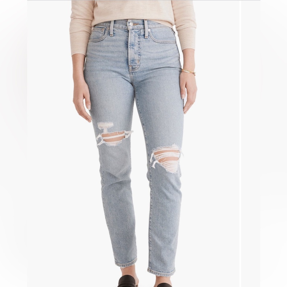 The Perfect High Waist Ripped Jeans (Madewell)